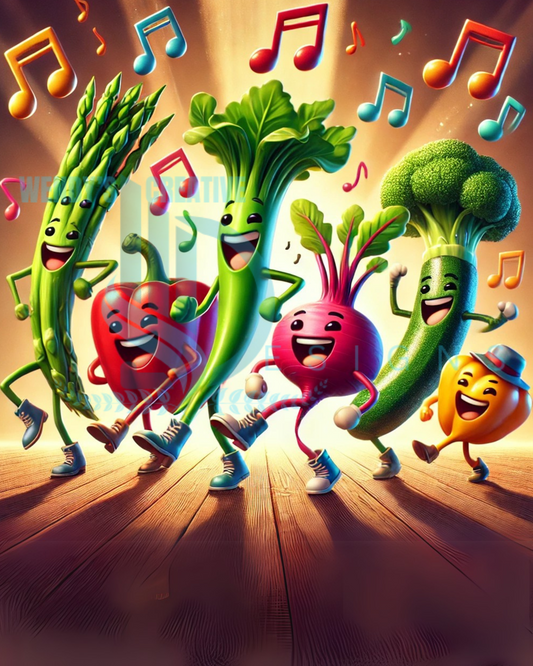 Let’s Do The Veggie Dance – Digital Art Download Only