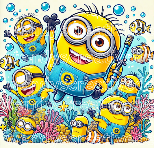 Minions Ocean Sea Digital Design