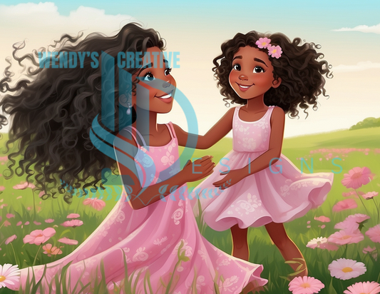 African American Mother And Daughter Love