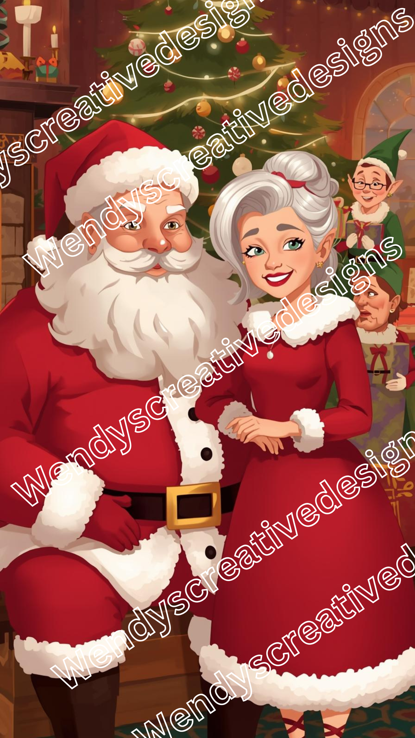 Mr & Ms Claus with Elfs