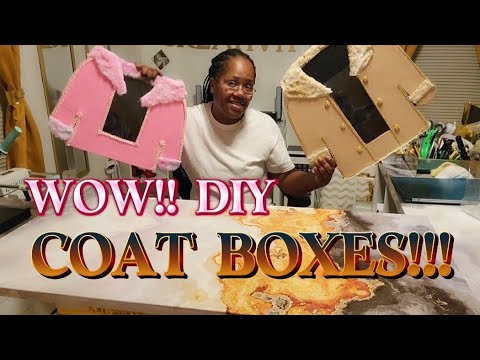 DIY Cozy Coat Gift Box – Precut  Traceable Cardboard Template