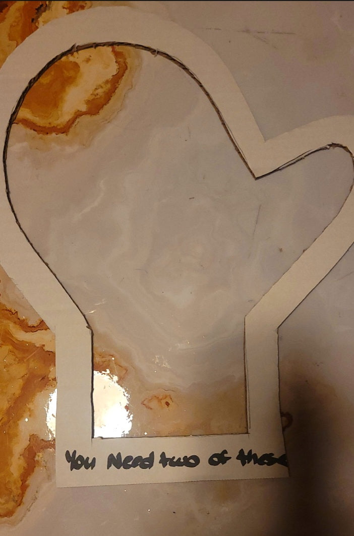 DIY Mitten Gift Box - Precut Traceable cardboard Templates