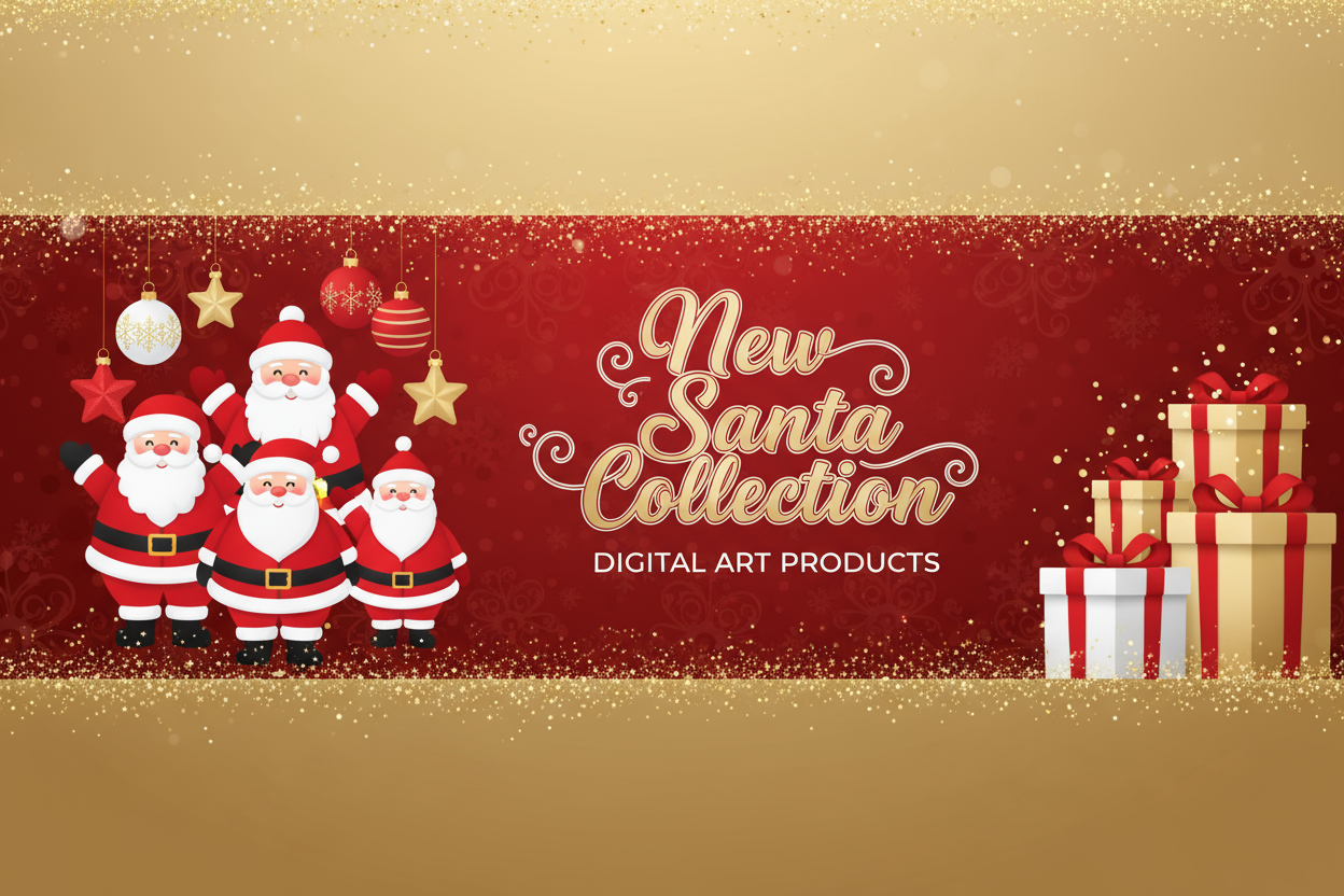 Christmas Theme Digital Download Art