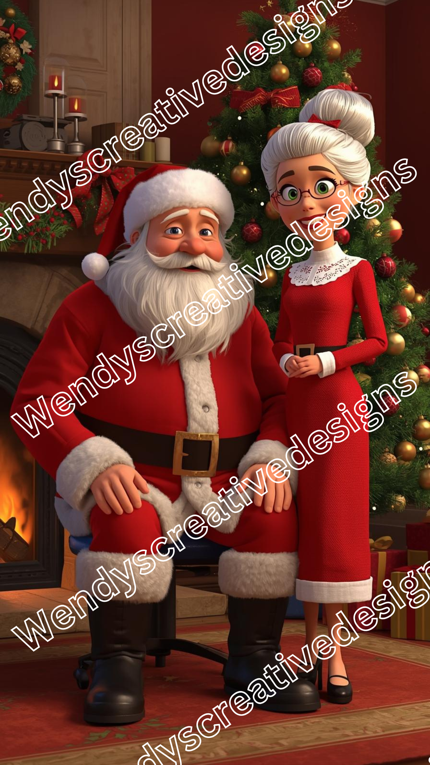 Mr & Mrs  Claus 1-2-3-4