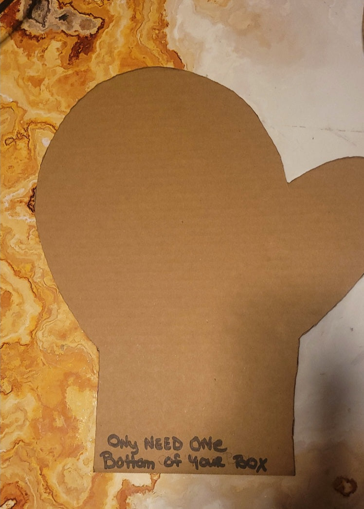 DIY Mitten Gift Box - Precut Traceable cardboard Templates